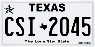 TX license plate CSI2045