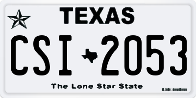 TX license plate CSI2053