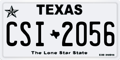 TX license plate CSI2056