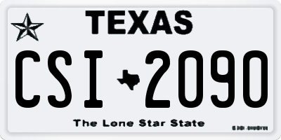 TX license plate CSI2090
