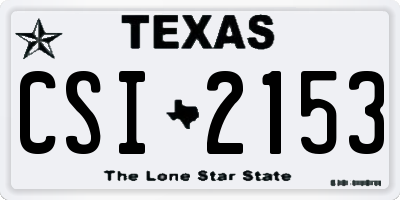 TX license plate CSI2153