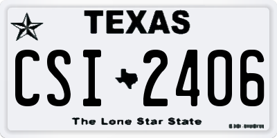 TX license plate CSI2406