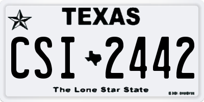 TX license plate CSI2442