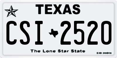 TX license plate CSI2520