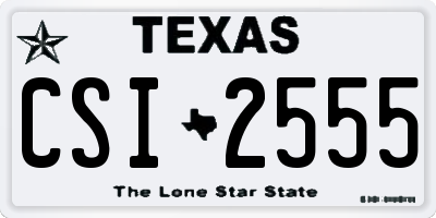 TX license plate CSI2555