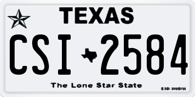 TX license plate CSI2584