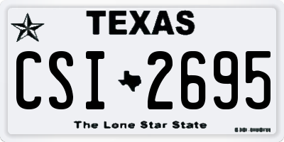 TX license plate CSI2695