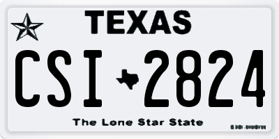 TX license plate CSI2824
