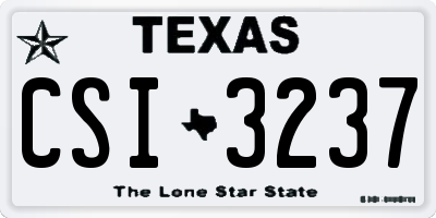 TX license plate CSI3237