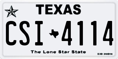 TX license plate CSI4114