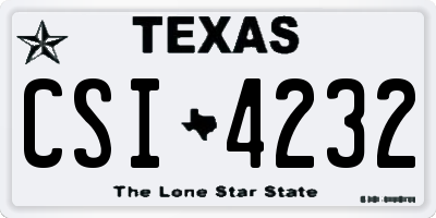 TX license plate CSI4232
