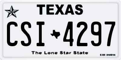 TX license plate CSI4297