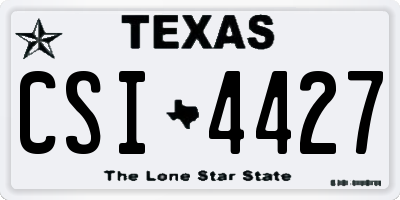 TX license plate CSI4427