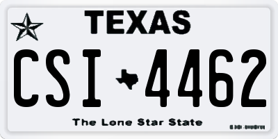 TX license plate CSI4462
