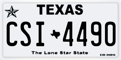 TX license plate CSI4490