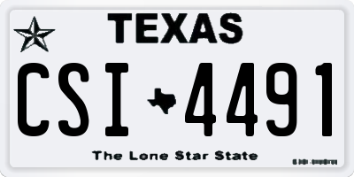 TX license plate CSI4491