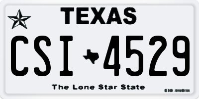 TX license plate CSI4529