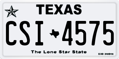 TX license plate CSI4575