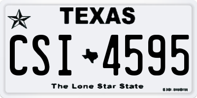 TX license plate CSI4595