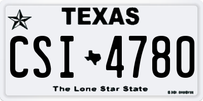 TX license plate CSI4780