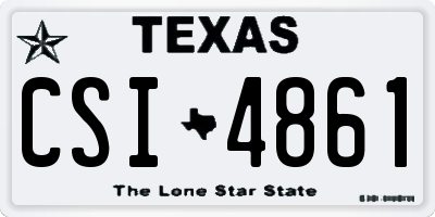 TX license plate CSI4861
