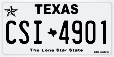 TX license plate CSI4901