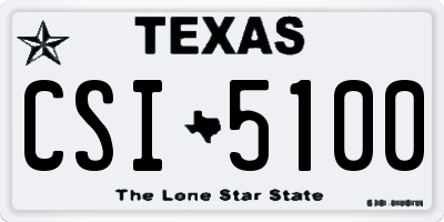TX license plate CSI5100