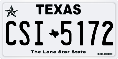TX license plate CSI5172