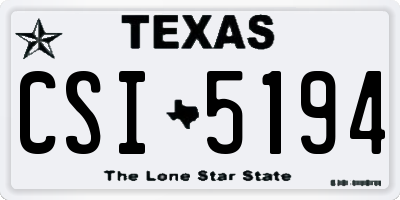 TX license plate CSI5194