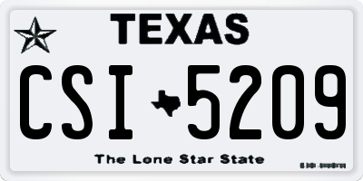 TX license plate CSI5209