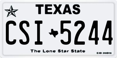 TX license plate CSI5244