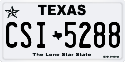 TX license plate CSI5288