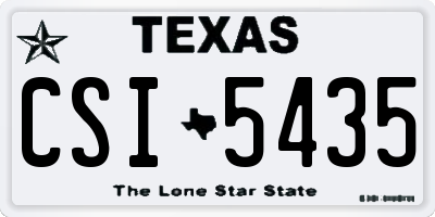 TX license plate CSI5435