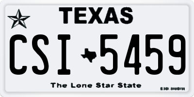 TX license plate CSI5459