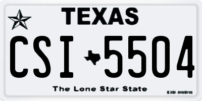 TX license plate CSI5504