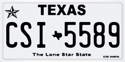 TX license plate CSI5589