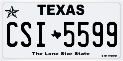 TX license plate CSI5599