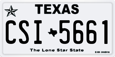 TX license plate CSI5661
