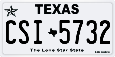 TX license plate CSI5732