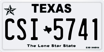 TX license plate CSI5741