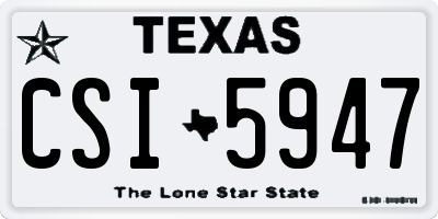 TX license plate CSI5947