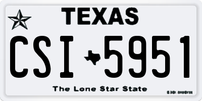 TX license plate CSI5951