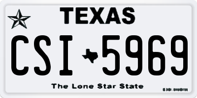 TX license plate CSI5969