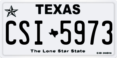 TX license plate CSI5973