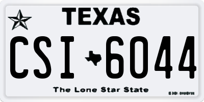 TX license plate CSI6044