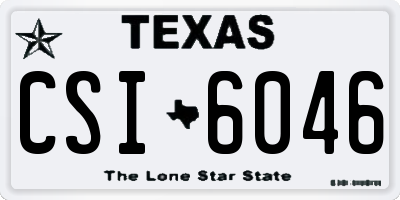 TX license plate CSI6046
