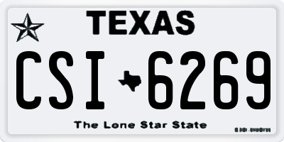 TX license plate CSI6269