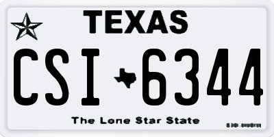 TX license plate CSI6344