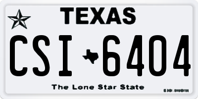 TX license plate CSI6404