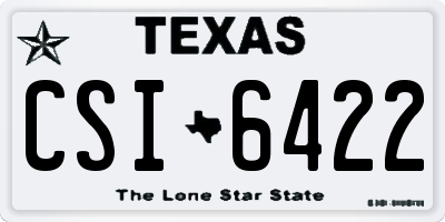 TX license plate CSI6422